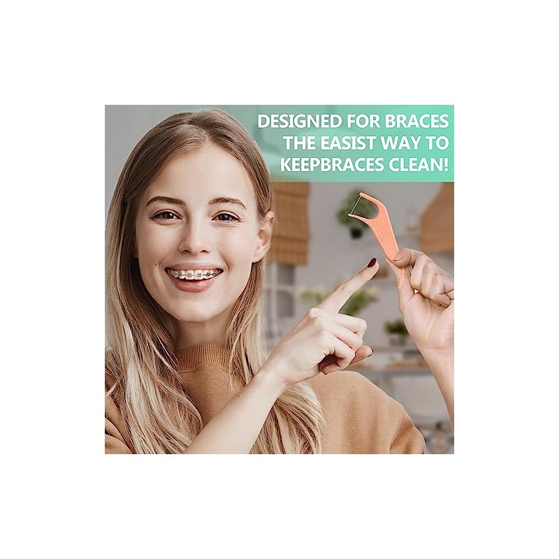 Dr. Emma Hilos Dentales Para Ortodoncia, Palillos De Hilo Dental