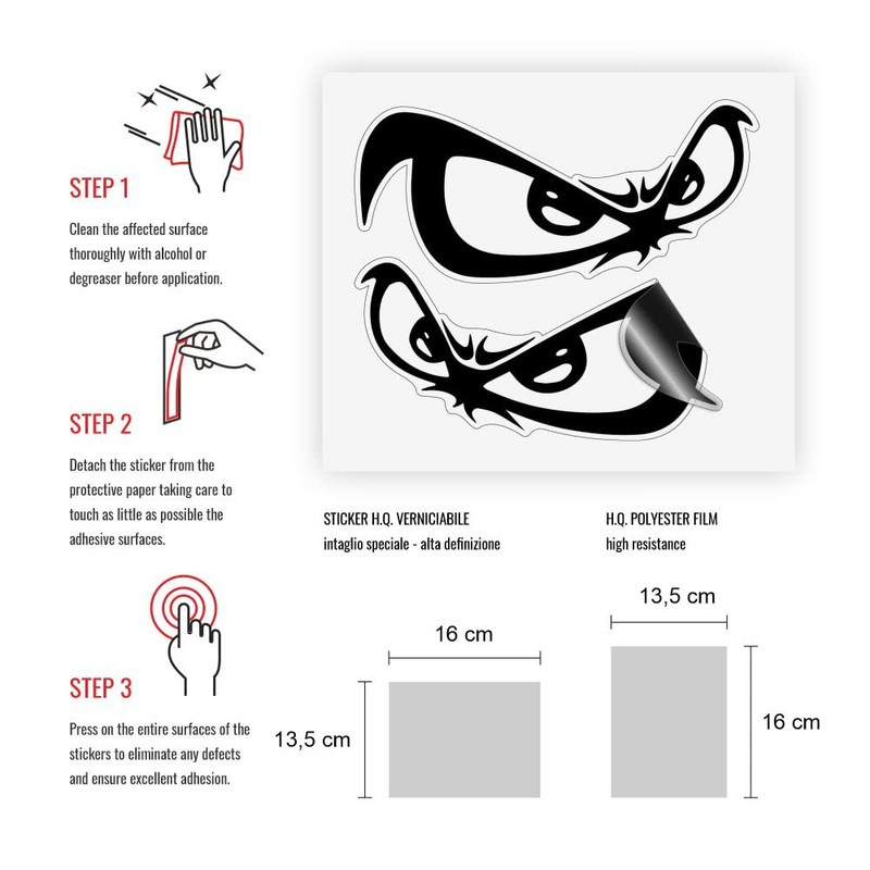 Quattroerre 15782 Pre-Cut Sticker for Car Diavolik, Silver, 10 x