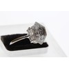 K KOUOKU Ancient Hearkimer Diamond Ring, 18K Gold Plated, Silver,