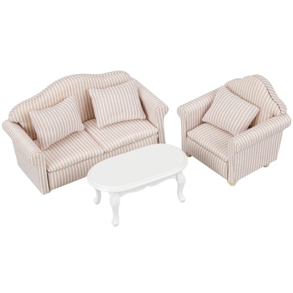 Dollhouse Furniture Miniature Sofa Couch and Tables Miniature Sofa Table