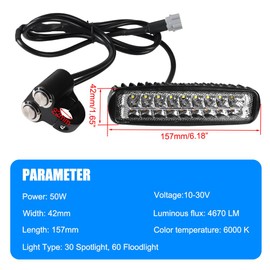 CMIYETO Surron Front Light with Control Switch for Sur Ron Headlight Headlamp Head Light Widen for Electric Bike Light Bee/Surron/Sur-Ron/Sur Ron X/Sur Ron S/X160/X260