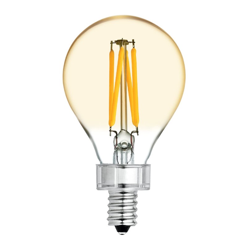 GE Vintage Style LED Light Bulbs, 40 Watt, Amber Finish,