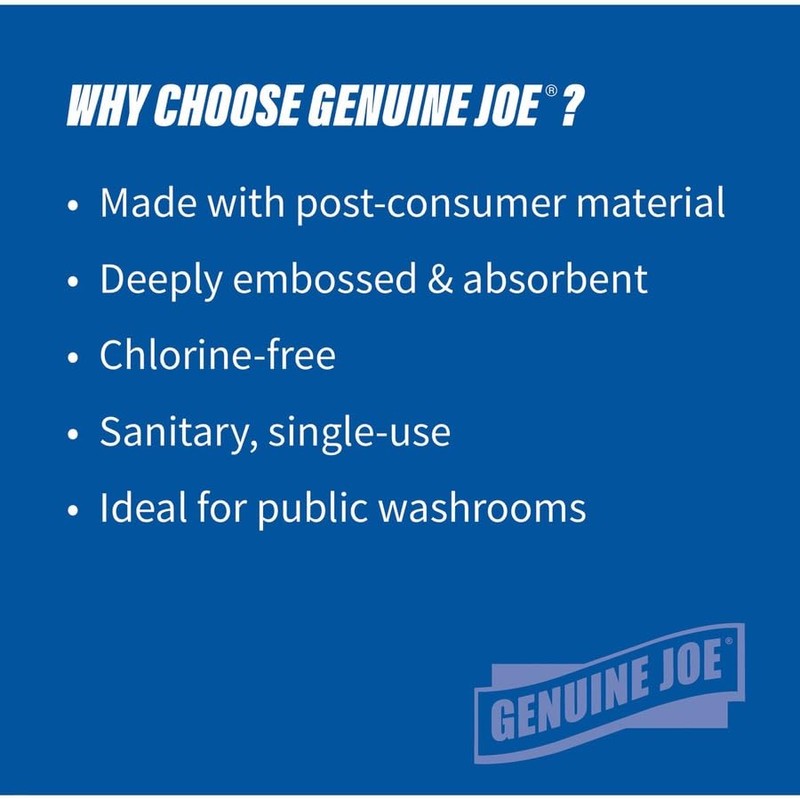 Genuine Joe Multifold Hand Towels, 9.5" x 9.10", 1-Ply, White,