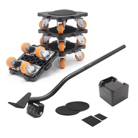 ONEON Furniture Movers with Wheels & Lifter Set, 360° Rotation Upgrated Wheels Axle Contains Bearings Furniture Mover Dolly, 660 Lbs Capacity, for Moving Heavy Furniture, Refrigerator, Sofa, Cabinet