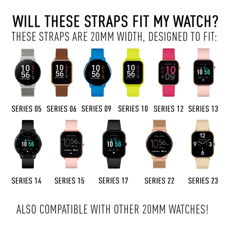 Reflex Active Interchangeable Smart Watch Strap Set