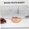 CHILDWEET Bamboo Pantry Baskets Round Woven Storage for Fruits Veggies