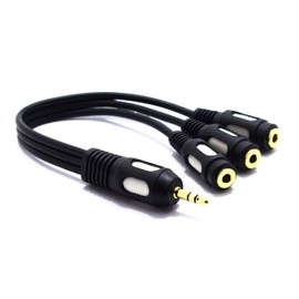 Jack 3.5mm Splitter Triple Jack 3.5mm AUX 1/8 inch Male to 3 Way Female Adapter Stereo Audio Vitalco Cable For Headphone 5.1 Speakers