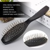 2 Airbag Combs with Steel Needle and 4 Black Curlers,