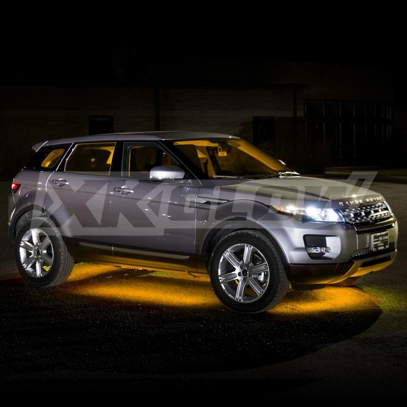 Amber Premium 8pcs 24in tubes 4 Flex Strips Underglow +