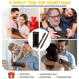 Father's Day Gifts from Daughter Son Wife, 9 in 1 Multitool Pen, Gifts for Men Who Have Everything, Unique Gifts for Dad from Daughter Son, Dad Gifts for Him, Husband, Grandpa, Boyfriend - All Black