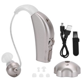 Rechargable Hearing Aid Ear Sound Amplifier Assist ABS with Charging Base Noise Reduction