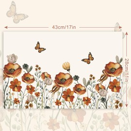 JarThenaAMCS 50Pcs Fall Paper Place Mats Watercolor Autumn Floral Disposable Placemats Thanksgiving Harvest Decorative Paper Table Mats for Home Kitchen Dinner Table Setting, 11 x 17 inch