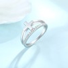 Starchenie Cross Ring 925 Sterling Silver Women Ring for Mom