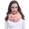 Lina & Lily Faux Fur Winter Double Loop Snood Scarf