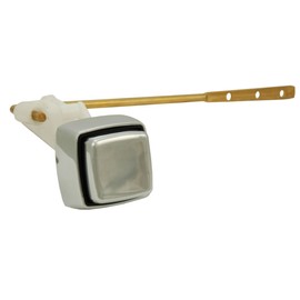 Tank Lever, Toilet Tank Handle - Push Button Style, Frontal Mount, Chrome Finish - By PlumbUSA