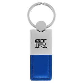 Au-TOMOTIVE GOLD Leather Key Ring for Nissan GT-R (Blue)