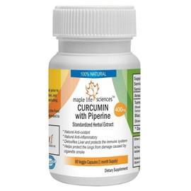 Curcumin and Piperine Extract - 60 Vegan Capsules (95% Curcuminoids) - 400mg