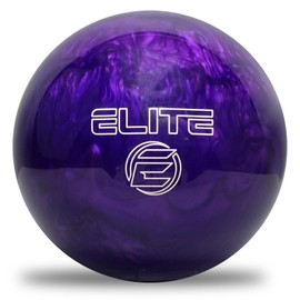 ELITE Pre-Drilled Star Polyester Bowling Ball - Great for Spare Shooting League Bowlesr or Straight Bowling - Perfect Gfit for Beginner Bowlers (10 Pound - Medium Drilling, Purple Pearl)