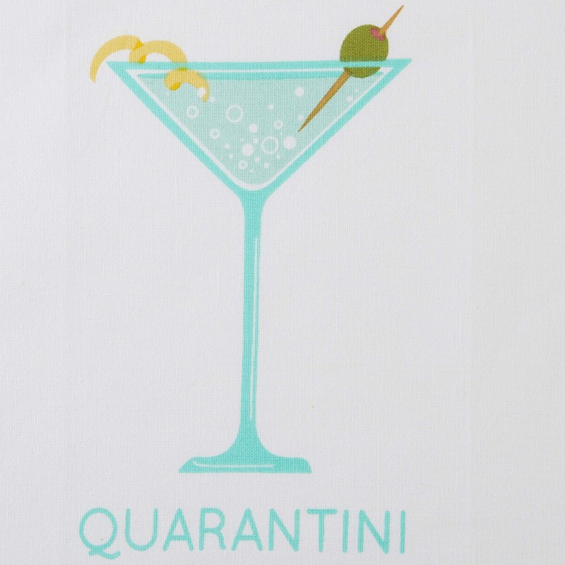 DII Quarantine Collection Dishtowel Set, Quarantini, 18x28, 3 Piece