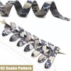 DELELE Snake Print Flat Shoelaces: Dark Sneakers Shoe Laces 47