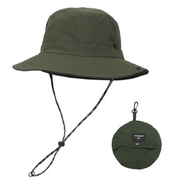YAMEIZE Summer UPF 50+ Bucket Hat - with String for Men and Women Waterproof UV Protection Safari Hat Fishing Hat Hiking Beach Hiking Climbing, Amy Green
