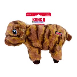 KONG Low Stuff Stripes Plush Dog Toy for All Sized Dog Breeds (Cow)