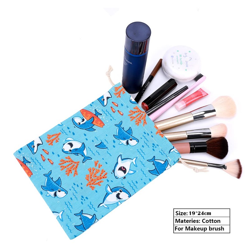 Amoyie 3 pcs Drawstring Storage Bags Set for Boy, Cotton