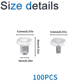 INCREWAY Acrylic Phillips Screws, 100 Sets 5mm X 8mm Chicago Binding Screws Stud Screw Posts Nail Rivet Chicago Button, Transparent