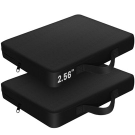 PALATALA Stadium Seat Cushion 2 Pcs, Extra Thick 2.56" Portable Bleacher Cushion with Zipper, Waterproof 600D Oxford Fabric, Outdoor Seat Cushion for Bleachers, Sports Events, Beaches