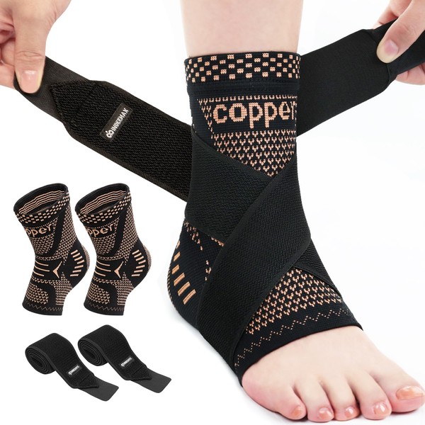 INDEEMAX Ankle Brace for Women & Men, Ankle Compression Sleeve