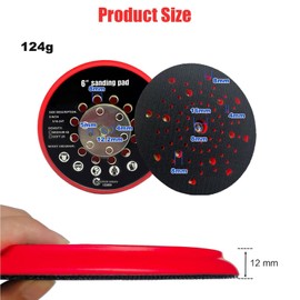 ANBOO Polishing Pads 150 mm - Multi-Hole Pad for Bosch 260890007 // GET 75-150 GEX 34-150 - Replacement Part for 6 Inch 72-Hole PU Velcro Backing Pad - Compatible with Bosch RSM6045 - Sanding Disc