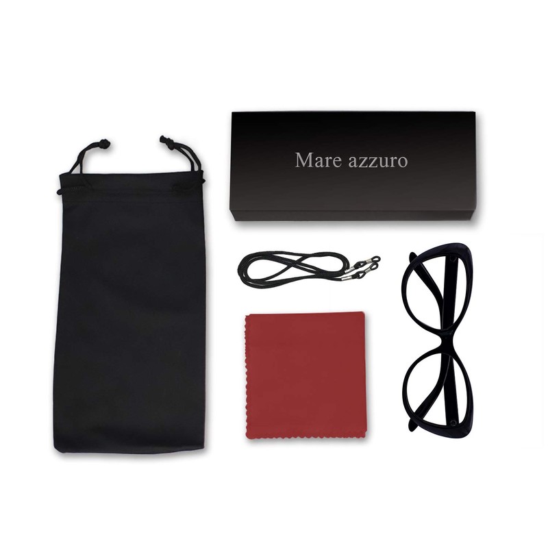 MARE AZZURO Oversized Reading Glasses Women Stylish Cat Eye Readers