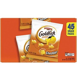 Pepperidge Farm 1051900 Goldfish Crackers, Cheddar, 1 oz Bag, 45/Carton