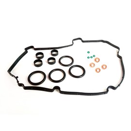CANTONDZ 1148101 Injector Gasket Set with Valve Cover Gasket Injector Seal Kit with Rocker Cover Gasket Compatible with Ford Fiesta Peugeot Citroen 1.4 Tdci