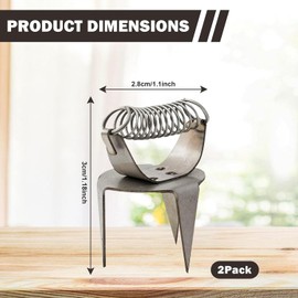 Yeanifeana Abrazaderas de acero inoxidable de acero inoxidable de 1 par esmalte para cerámica herramientas portátiles de vidriado de cerámica con abrazaderas de la punta del dedo para facilitar (2)