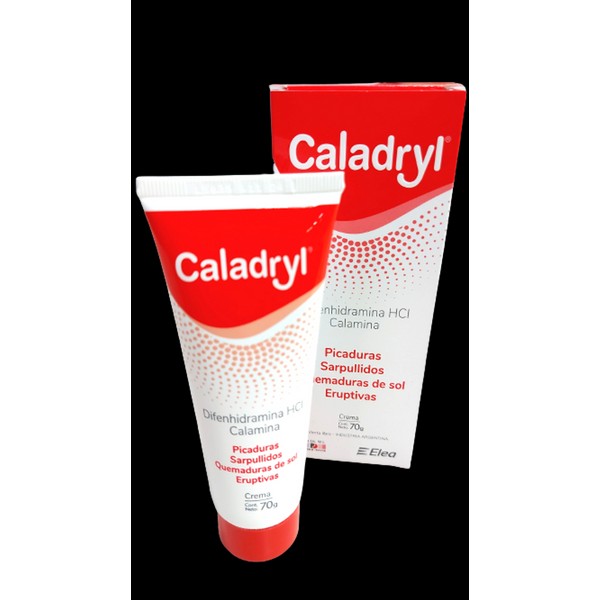 Caladryl Cream for Insect Bites, Sun Burns &  Pruritus Crema Para Aliviar Picaduras, Sarpullidos, Quemaduras & Eruptivas, 70 g / 2.46 oz