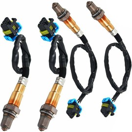 Automotive-leader 4 piezas 234-4815 234-4816 Sensor de oxígeno de repuesto para Chevy Traverse Saturn Outlook Buick Enclave GMC Acadia 3.6L-V6 2009-2011, Lacrosse 2011
