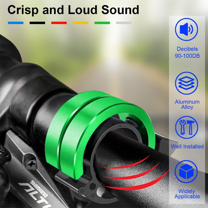 Ruayia Innovative Aluminium Alloy Bicycle Bell Mini for Mountain Bikes,