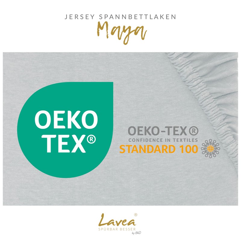 Lavea Jersey Fitted Sheet, Maya Series, 100% Cotton, High-Quality Workmanship,