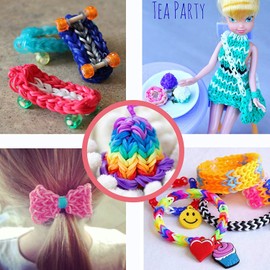 Delycazy 2200+ Loom Bands Set, Loom Bands Bracelets Make Your Own Bracelet Set with Beads, Pendants, Charms, Y Loom, S-Clips and Crochet Hooks, Gift for Boys and Girls