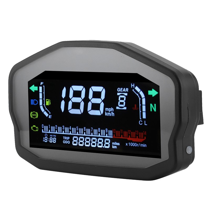 Motorcycle Speedmeter Fuel Level Gauge Refit LCD Instrument for 1/2/4