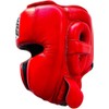 PRIZE RING "Professional SX" Genuine Leather Headgear Red (L)