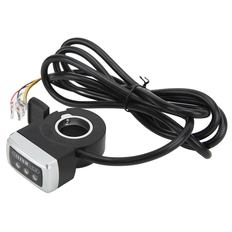 6 Wire Thumb Throttle with ON/OFF Switch Battery Indicator 22mm