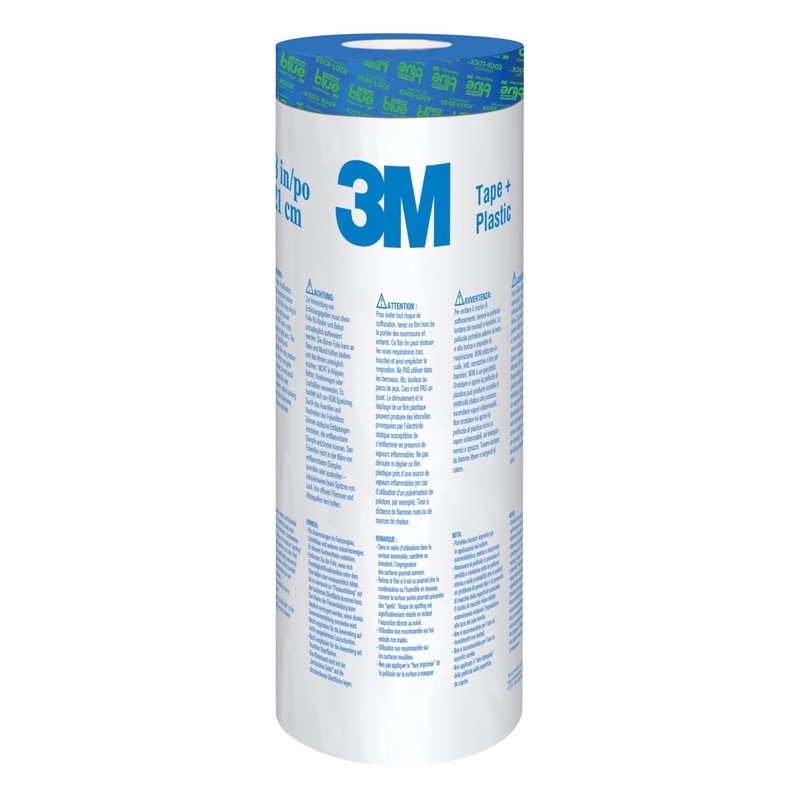 ScotchBlue Pre Plastic Painters Tape with Bladed Dispenser, 48 in