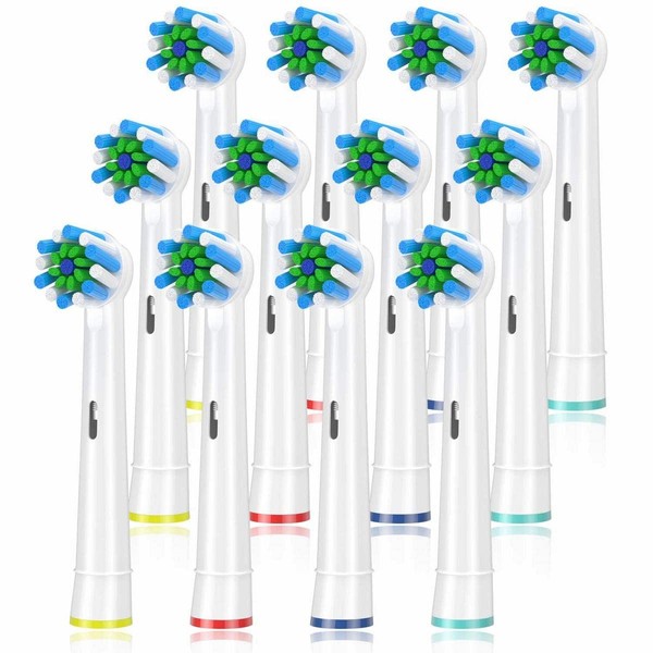 Replacement Brush Heads Fit for Braun Oral b, Compatible with Oral-B Pro 1000/2000/3000/5000/6000 Smart and Genius Electric Toothbrush, 12 Pcs