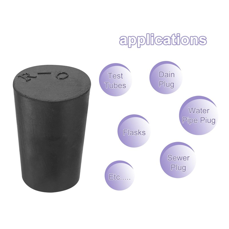 sourcing map Rubber Tapered Plug 13mm to 17mm Solid Test