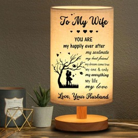 Besoamo Gifts for Wife from Husband, Wife Birthday Gift Ideas, Anniversary Wedding Gift for Her Wife Gifts, Romantic Gifts to My Wife Present with Table Lamp for Valentines Mothers Day Christmas