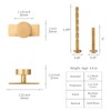 SNBTLA Brass Cabinet Knobs with Backplate - 2 Pack Modern