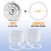 AANQQ K cup Lid + 20 Silicone Sealing Rings –