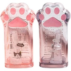 1Pc Pink Kawaii Pencil Sharpener with Cat Paws Lid Portable Cute Manual Pencil Sharpeners Aesthetic Pencil Sharpener for Kids Adults Travel School Office Stationery